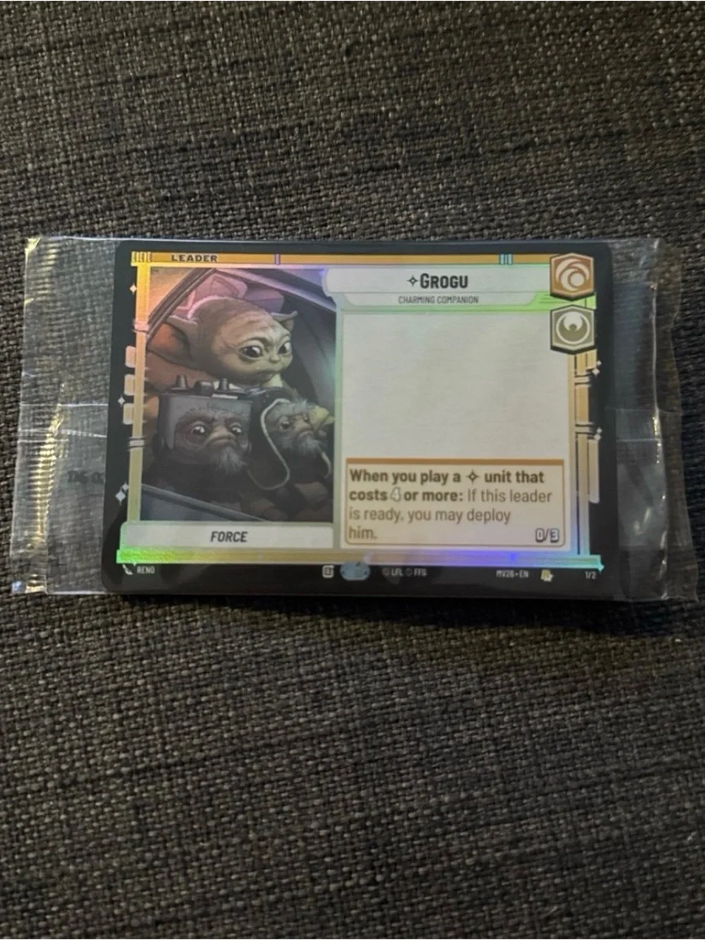 Star Wars Grogu Trading Card - Green, Black, White